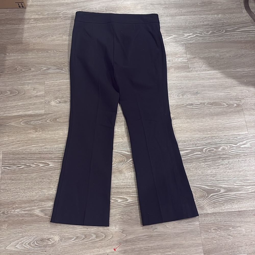 Women's Black Flared Pants with Gold Button Accents - Picture 4 of 4